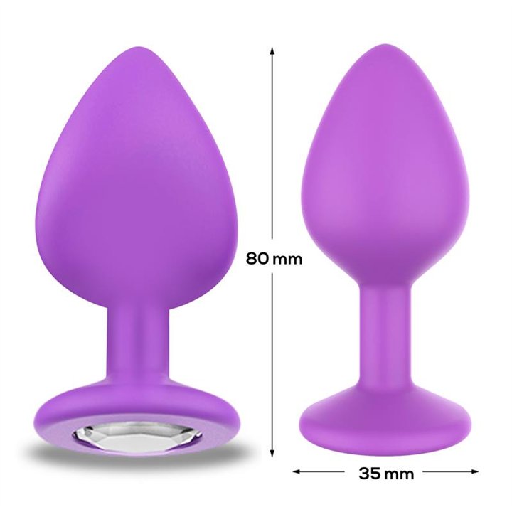 Sparkly Butt Plug Size M Violet - AD-382 - Teknashop Ltd