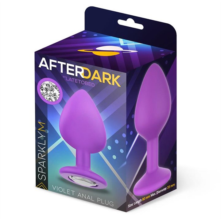 Sparkly Butt Plug Size M Violet - AD-382 - Teknashop Ltd