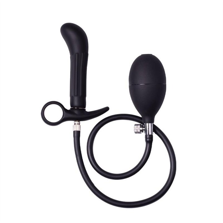 Inflatable Anal Plug with Pump Black - R9163 - Teknashop Ltd