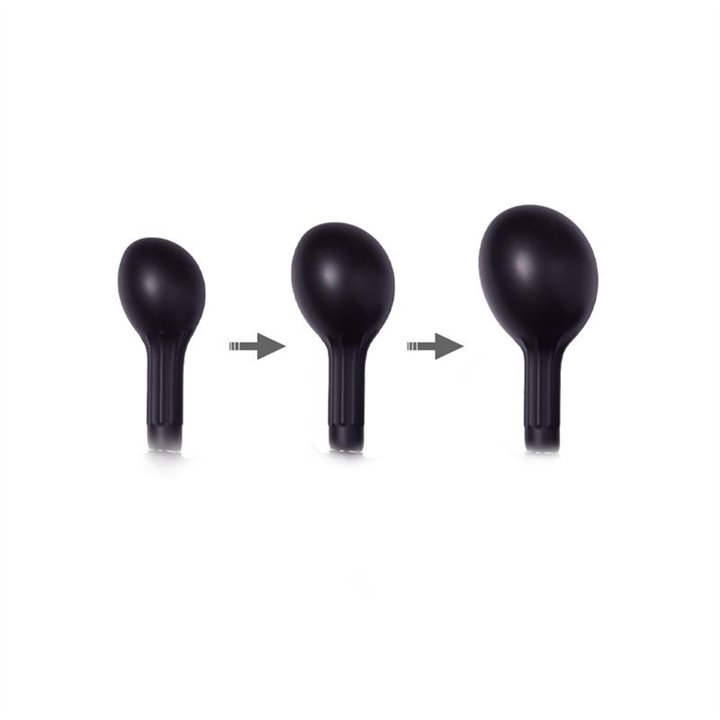 Inflatable Anal Plug with Pump Black - R9163 - Teknashop Ltd