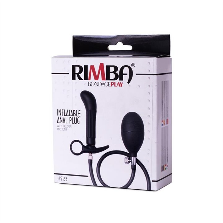 Inflatable Anal Plug with Pump Black - R9163 - Teknashop Ltd