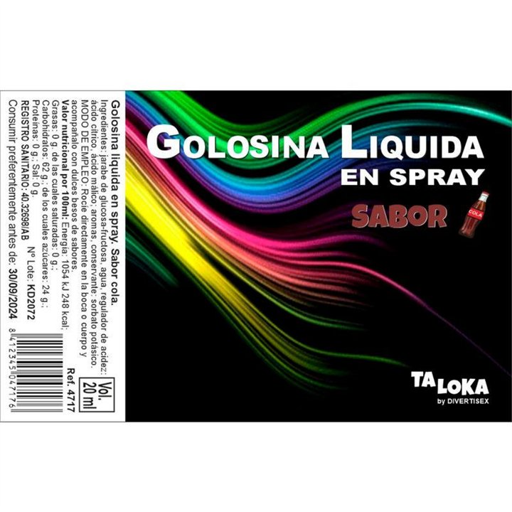 Cola Flavored Liquid Candy Spray 20 ml - 8412345047176 - Teknashop Ltd