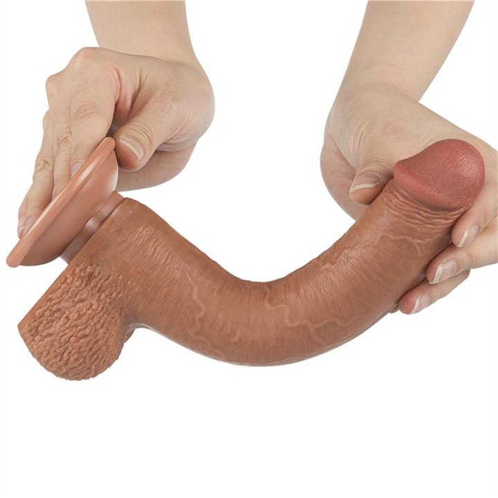 Dildo Sliding Skin 9 Brown - LO-LV317310 - Teknashop Ltd