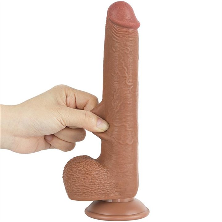 Dildo Sliding Skin 9 Brown - LO-LV317310 - Teknashop Ltd