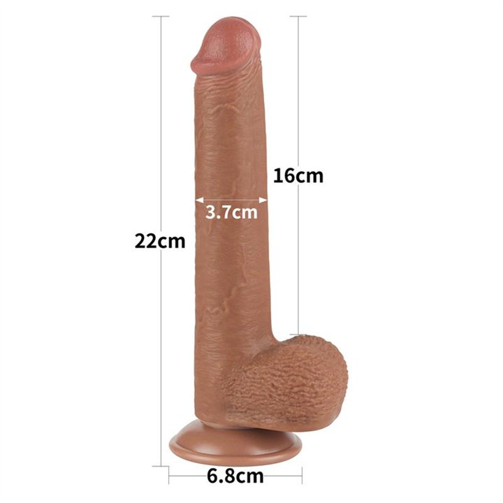 Dildo Sliding Skin 9 Brown - LO-LV317310 - Teknashop Ltd