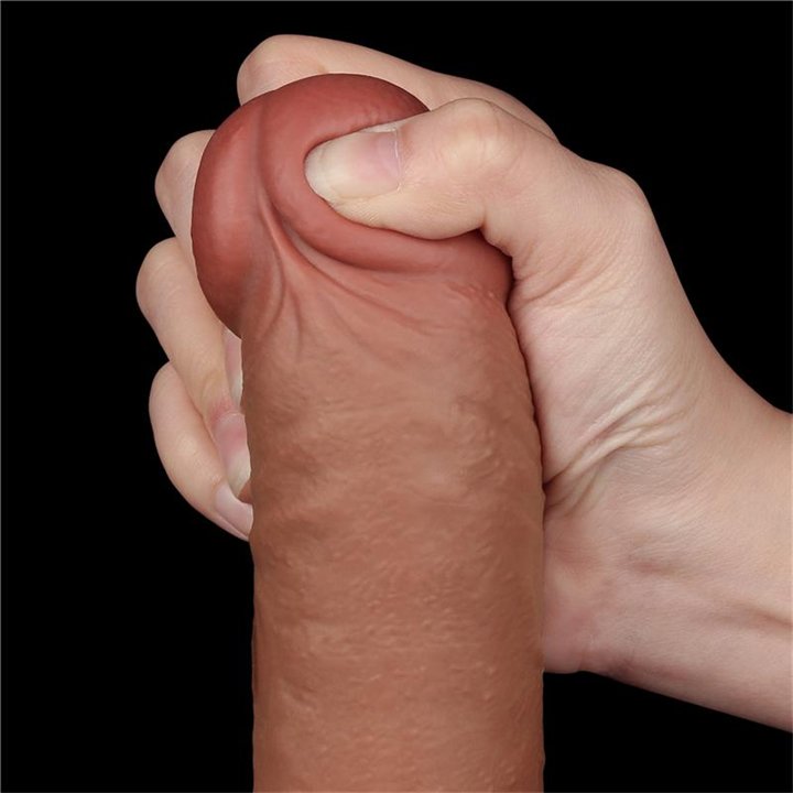 Dildo Sliding Skin 9.5 Brown - LO-LV317311 - Teknashop Ltd