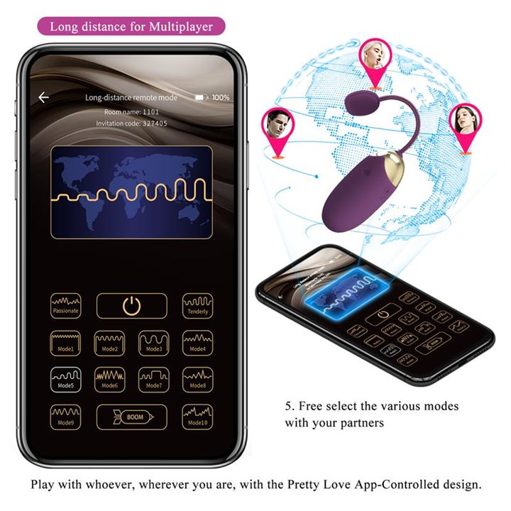 Abner Vibrating Egg with App Lilac - BI-014362HP-1 - Teknashop Ltd