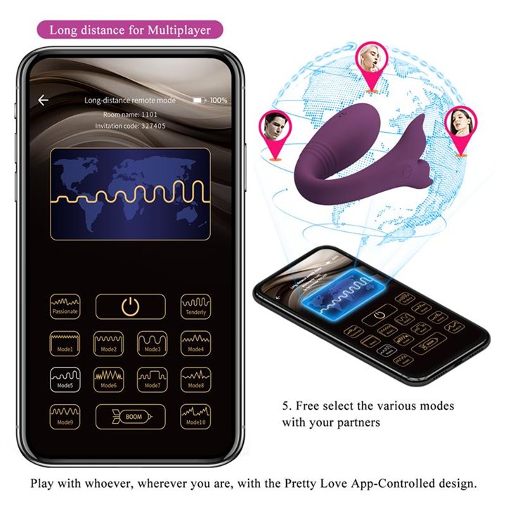 Jayleen Couples Toy with App - BI-014911HP-1 - Teknashop Ltd