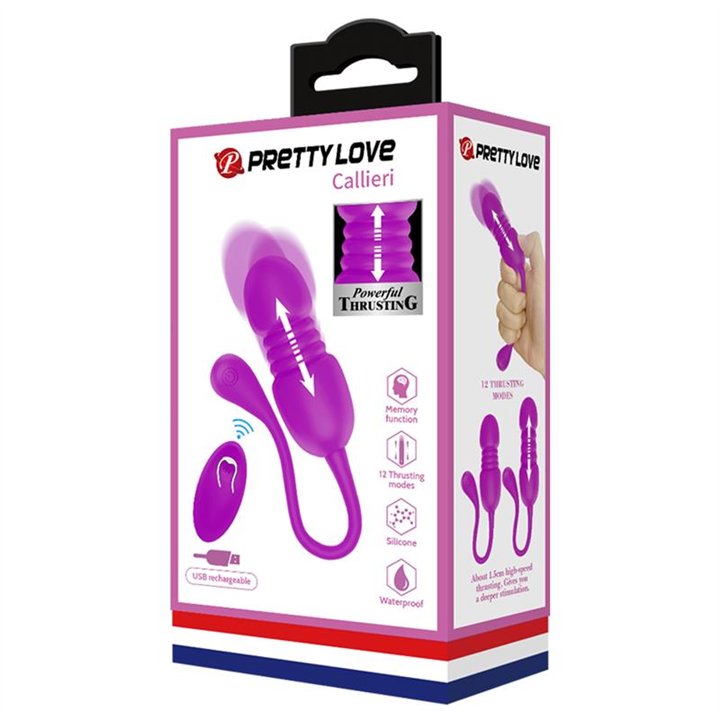 Callieri Vibrating Egg with Thrusting and Remote Control - BI-014892W - Teknashop Ltd