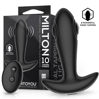 Milton Dual Tapping Anal Plug with Remote Control - U-262 - Teknashop Ltd