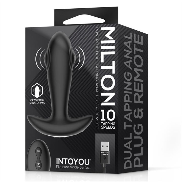 Milton Dual Tapping Anal Plug with Remote Control - U-262 - Teknashop Ltd