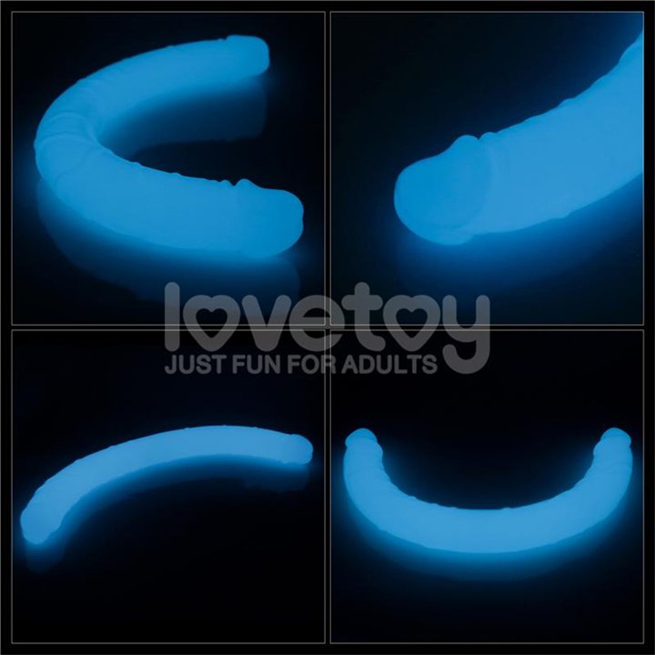 Double dildo Lumino Blue Light 18.5 - LO-LV313012 - Teknashop Ltd