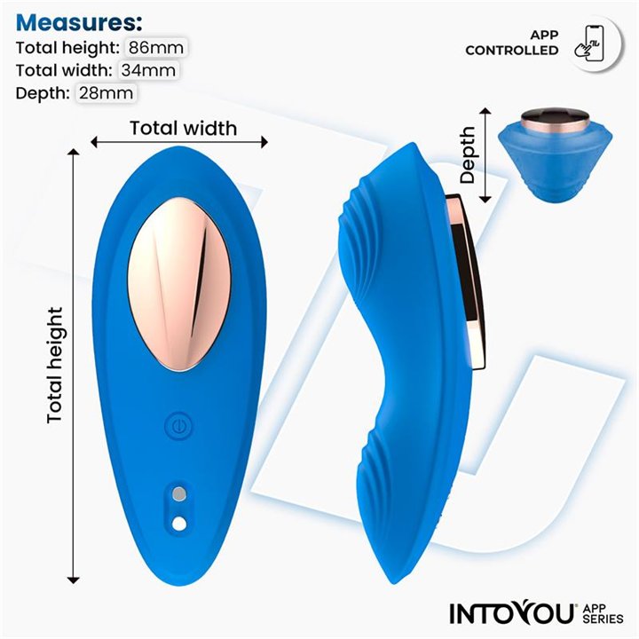 Panty Vibrator with App Silicone Blue - IN-281 - Teknashop Ltd