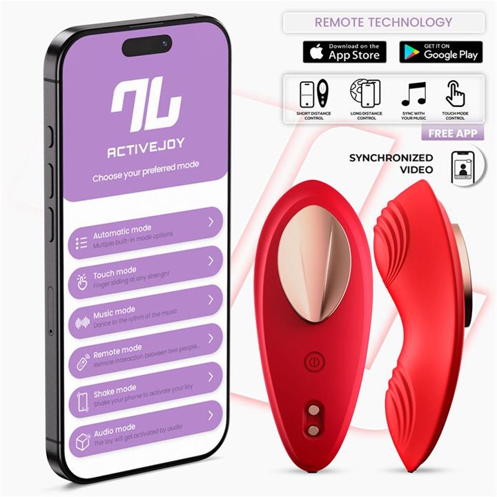 Panty Vibrator with App Silicone Red - IN-280 - Teknashop Ltd