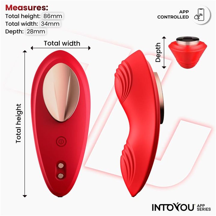 Panty Vibrator with App Silicone Red - IN-280 - Teknashop Ltd