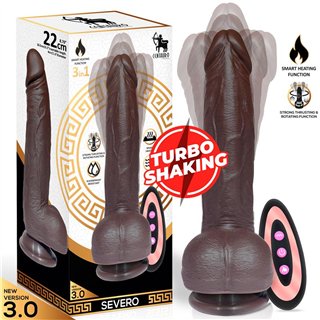 Severo Realistic Turbo Shaking Dildo Thrusting, 360º Rotation Remote Control Heat Effect - IN-247 - Teknashop Ltd