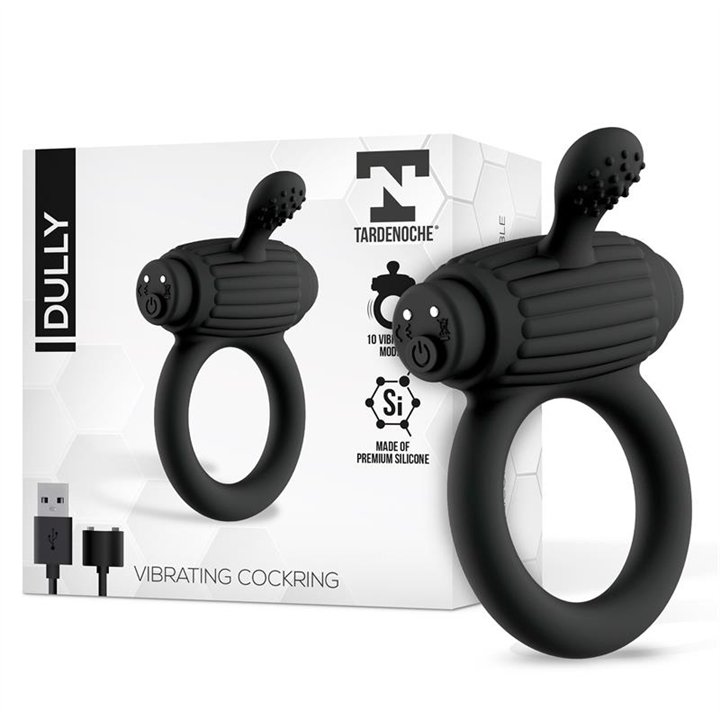 Dully Vibrating Penis Ring Silicone Magnetic USB - T-148 - Teknashop Ltd