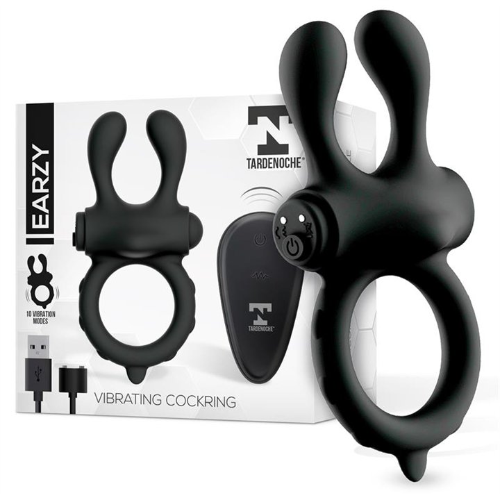 Earzy Vibrating Penis Ring with Remote Control USB Magnetic Silicone - T-147 - Teknashop Ltd