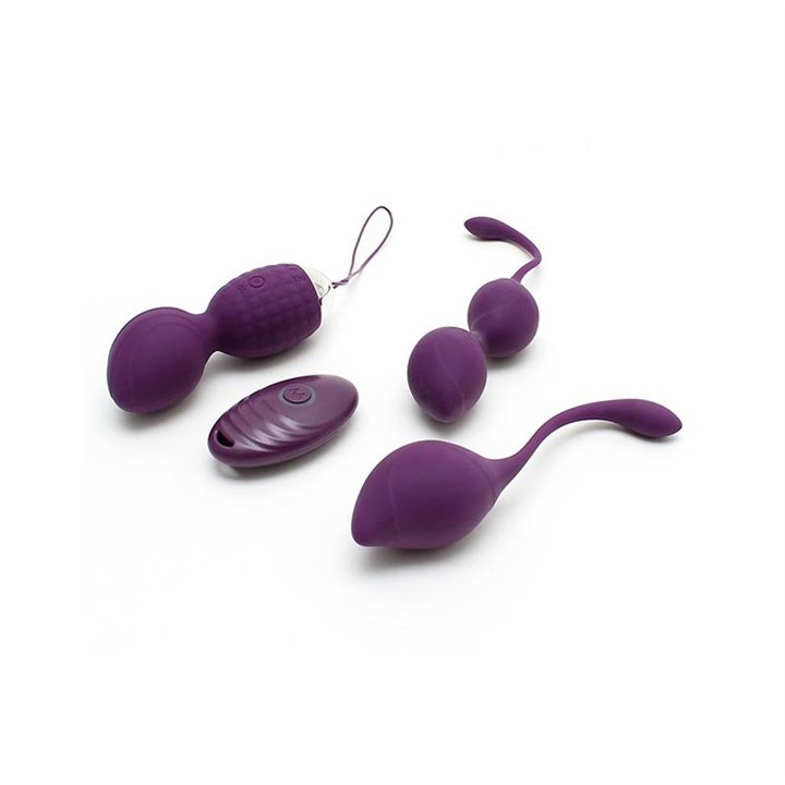 Vibrating Kegel Ball Set Remote Control Rimini Purple - R2556 - Teknashop Ltd