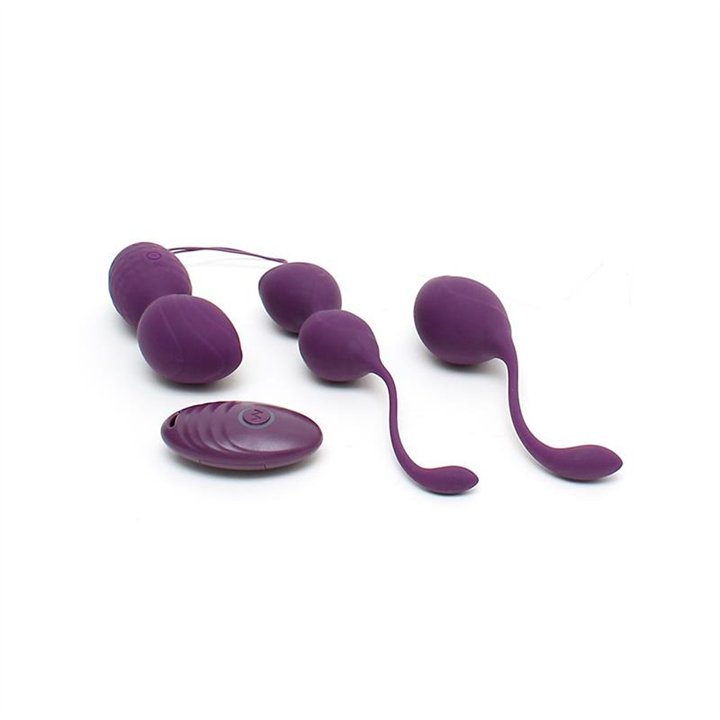 Vibrating Kegel Ball Set Remote Control Rimini Purple - R2556 - Teknashop Ltd