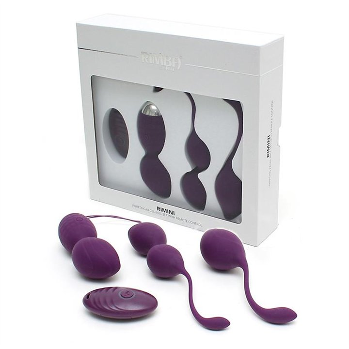 Vibrating Kegel Ball Set Remote Control Rimini Purple - R2556 - Teknashop Ltd