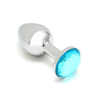 Metal Butt Plug Sofia Blue Jewel - R2559 - Teknashop Ltd