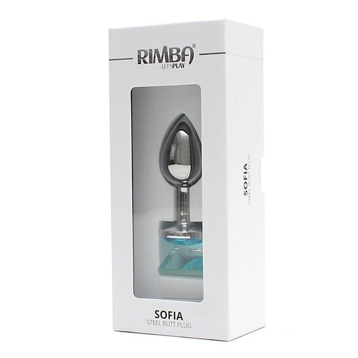 Metal Butt Plug Sofia Blue Jewel - R2559 - Teknashop Ltd
