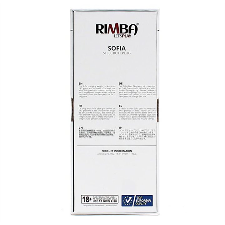 Metal Butt Plug Sofia Blue Jewel - R2559 - Teknashop Ltd
