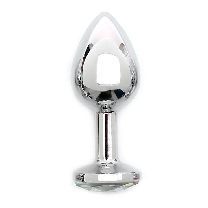 Metal Butt Plug Sofia Clear Jewel - R2558 - Teknashop Ltd