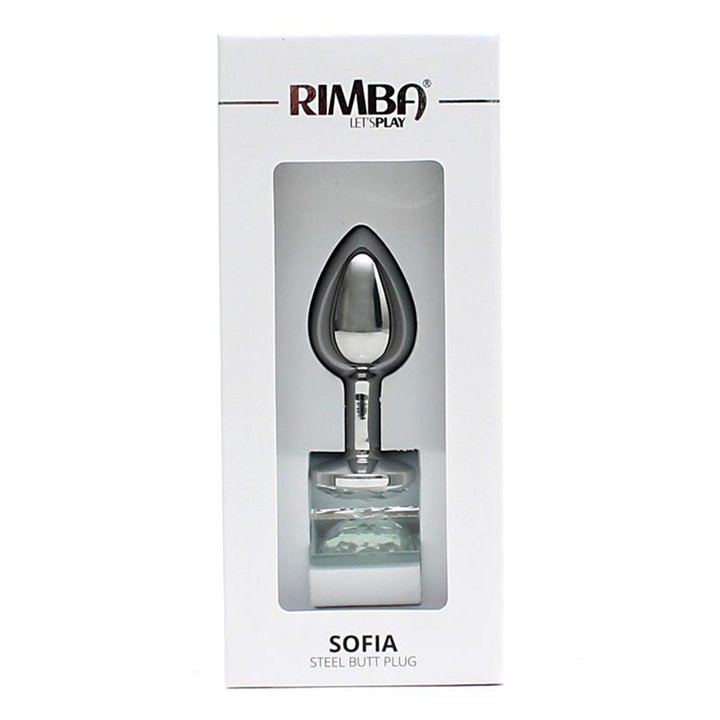 Metal Butt Plug Sofia Clear Jewel - R2558 - Teknashop Ltd