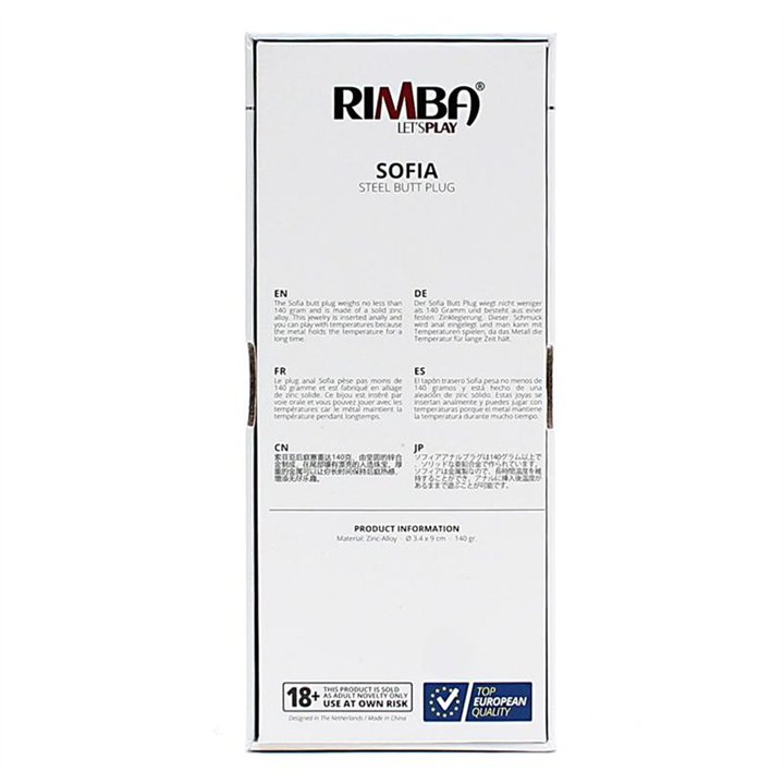 Metal Butt Plug Sofia Clear Jewel - R2558 - Teknashop Ltd