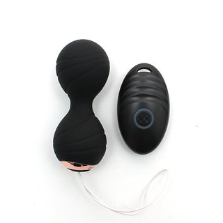 Vibrating Kegel Balls with Remote Control Cannes Black - R2545 - Teknashop Ltd