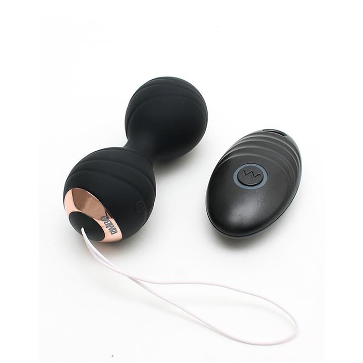 Vibrating Kegel Balls with Remote Control Cannes Black - R2545 - Teknashop Ltd