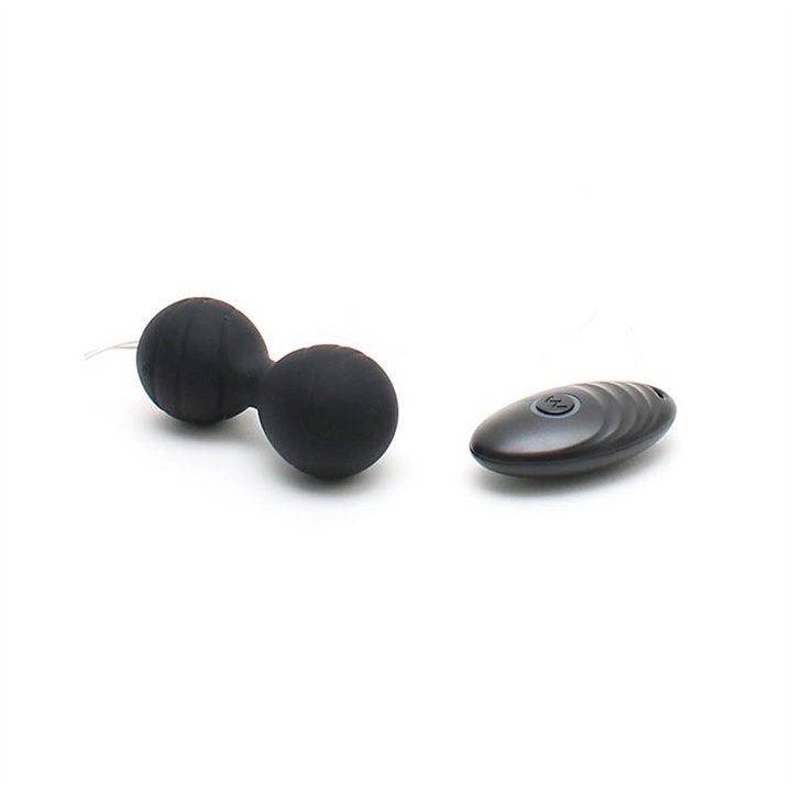 Vibrating Kegel Balls with Remote Control Cannes Black - R2545 - Teknashop Ltd