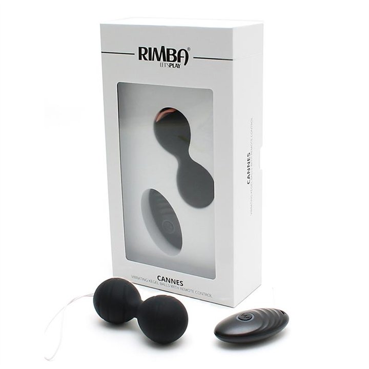 Vibrating Kegel Balls with Remote Control Cannes Black - R2545 - Teknashop Ltd