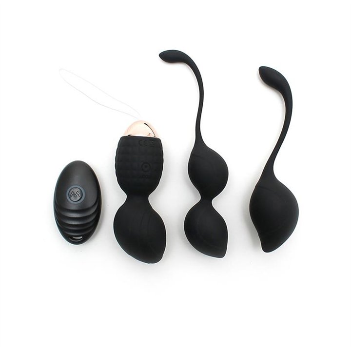 Vibrating Kegel Ball Set Rimini Black - R2555 - Teknashop Ltd