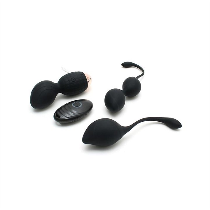 Vibrating Kegel Ball Set Rimini Black - R2555 - Teknashop Ltd