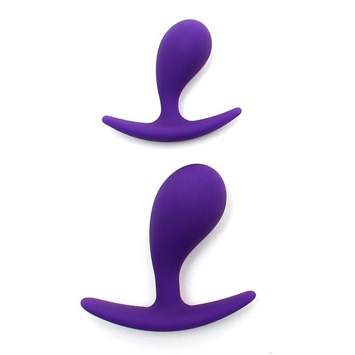 Set of 2 Anatomic Butt Plugs Copenhagen Purple - R2531 - Teknashop Ltd