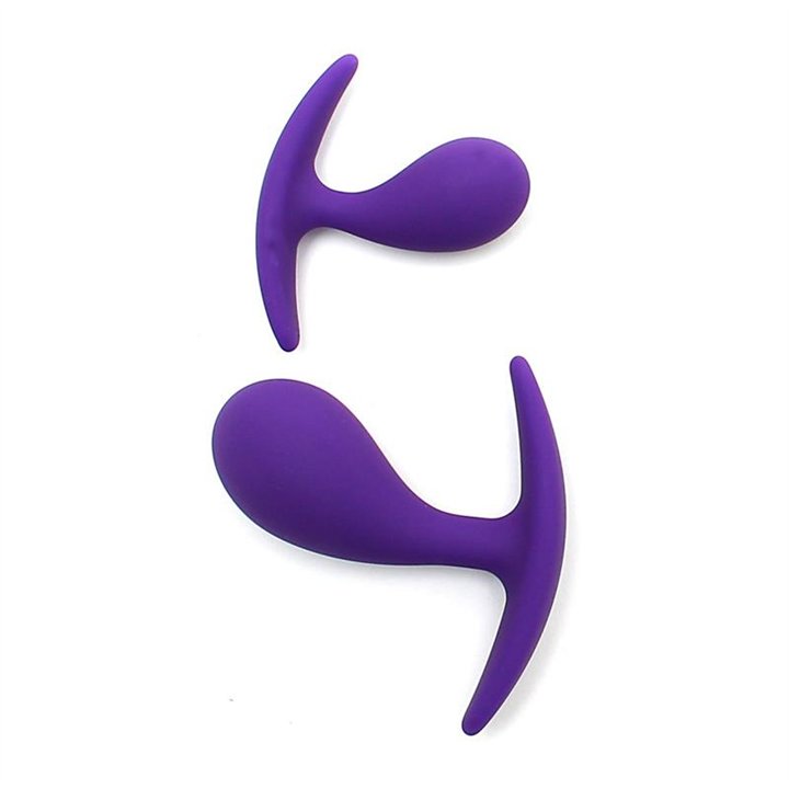 Set of 2 Anatomic Butt Plugs Copenhagen Purple - R2531 - Teknashop Ltd