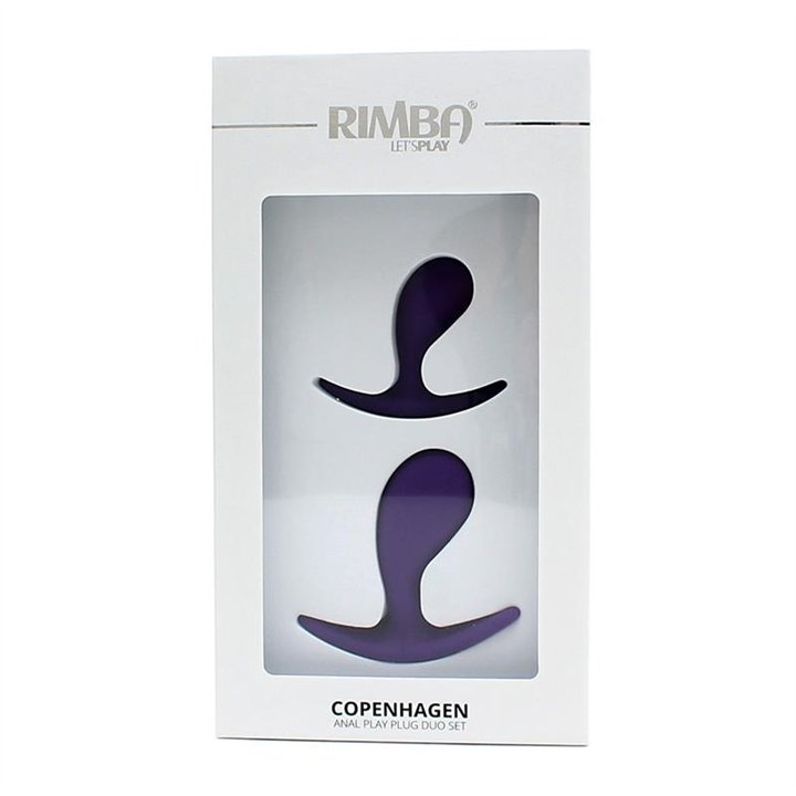Set of 2 Anatomic Butt Plugs Copenhagen Purple - R2531 - Teknashop Ltd