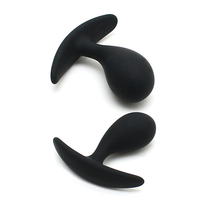 Set of 2 Anatomic Butt Plug Copenhagen Black - R2530 - Teknashop Ltd