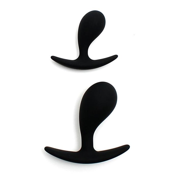 Set of 2 Anatomic Butt Plug Copenhagen Black - R2530 - Teknashop Ltd