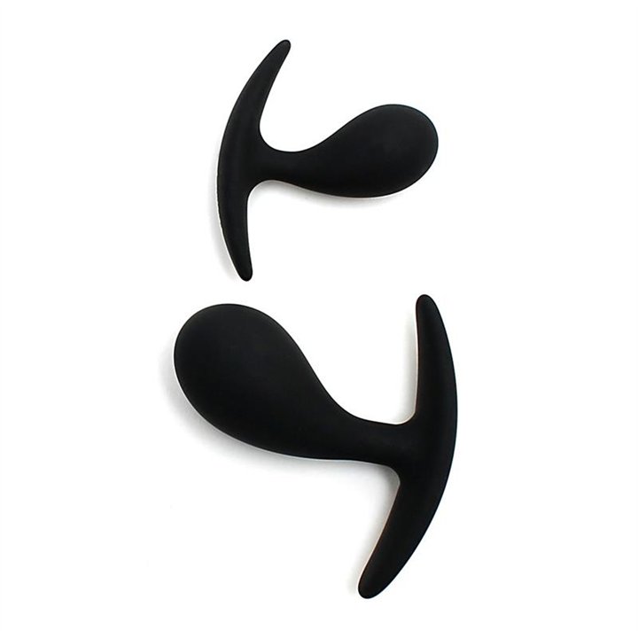 Set of 2 Anatomic Butt Plug Copenhagen Black - R2530 - Teknashop Ltd