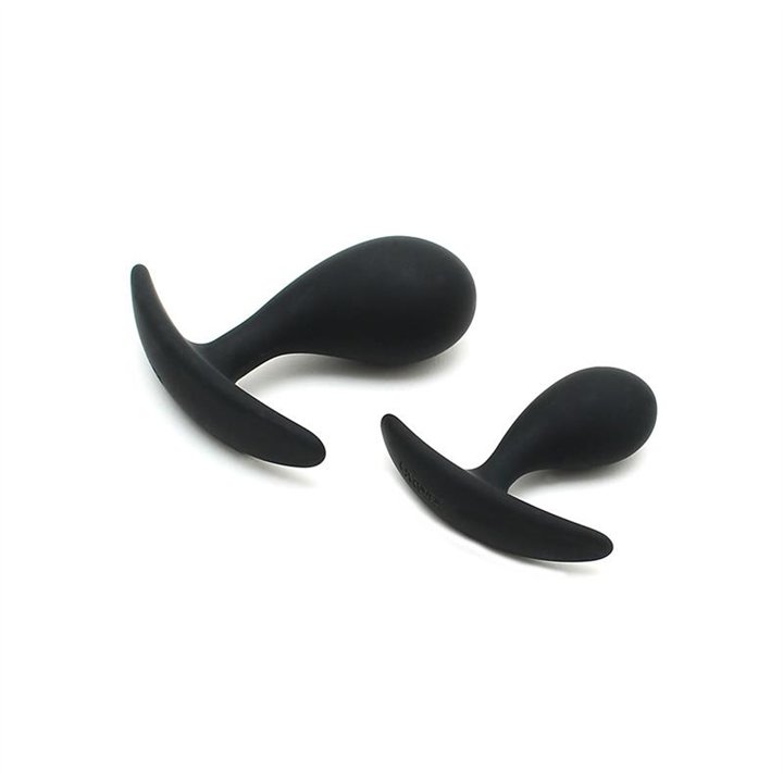 Set of 2 Anatomic Butt Plug Copenhagen Black - R2530 - Teknashop Ltd