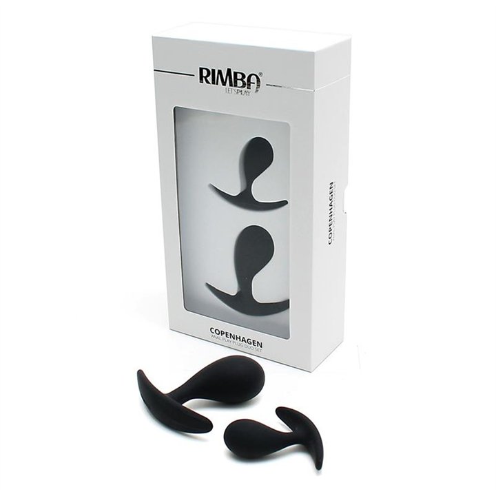 Set of 2 Anatomic Butt Plug Copenhagen Black - R2530 - Teknashop Ltd
