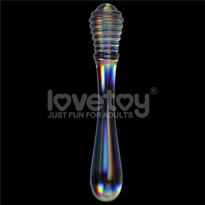 GLow in the Dark Glass Dildo Twilight Gleam Twin Pleasures - LO-LV610024 - Teknashop Ltd