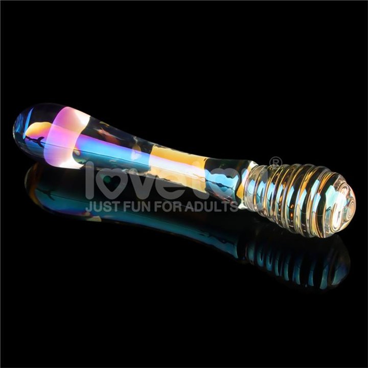 GLow in the Dark Glass Dildo Twilight Gleam Twin Pleasures - LO-LV610024 - Teknashop Ltd