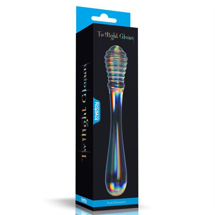 GLow in the Dark Glass Dildo Twilight Gleam Twin Pleasures - LO-LV610024 - Teknashop Ltd