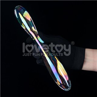 Glow in the Dark Glass Dildo Twilight Gleam Double Delight - LO-LV610025 - Teknashop Ltd