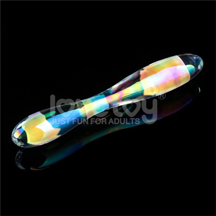 Glow in the Dark Glass Dildo Twilight Gleam Double Delight - LO-LV610025 - Teknashop Ltd